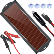 POWOXI 1.8W 12V Solar Car Battery Charger Maintainer, Portable Solar Panel Trick - £26.27 GBP