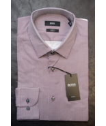 Made IN Italy HUGO BOSS Uomo Hank Kent Slim Fit Cotone Elastico Camicia ... - £54.35 GBP