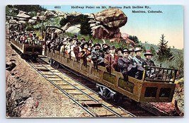 Postcard Halfway Point Mt. Manitou Park Incline Railway Colorado CO - £7.82 GBP