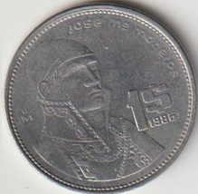 1986 Mexico $1 Peso coin peace age 37 years old KM#496 yes Buy now at smokejoe13 - £1.47 GBP