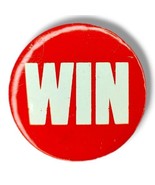 Vintage WIN Whip Inflation Now Campaign Pinback Button Red And White - £13.31 GBP