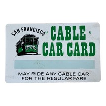 Vintage San Francisco Cable Car Card Ride Any Cable Car Regular Fare Souvenir - £11.12 GBP