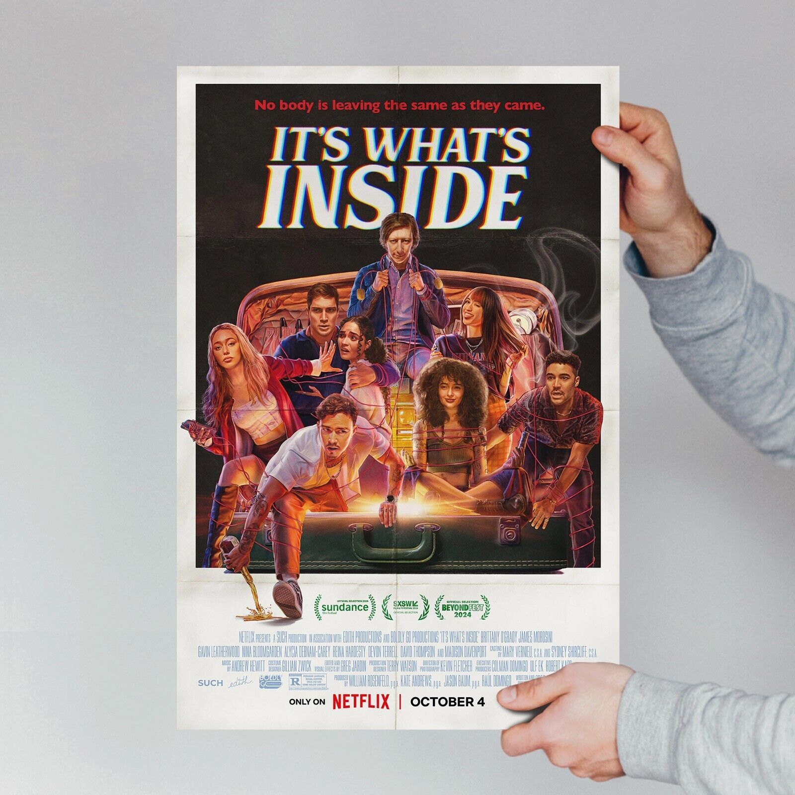 IT'S WHAT'S INSIDE movie poster 2024 Netflix Horror Film Wall Art Room Decor