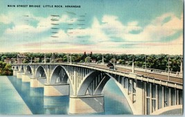 Bridges Postcard Main Street Bridge Little Rock Arkansas Posted 1945 - £14.20 GBP