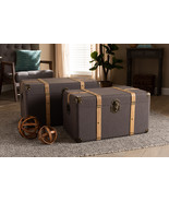 Nadra French Industrial Silver Metal Storage Trunk - $5,966.97 MXN