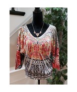 One World Women Multicolor Paisley Polyester Round Neck Long Sleeve Top ... - $508.49 MXN