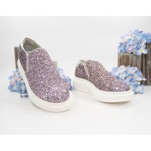 Alexander McQueen Multi Glitter Leather Slip On Oversize Sneakers 39.5 NWOB - £208.83 GBP