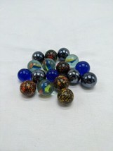 Lot Of (17) Mixed Glass Bead Marbles - £28.02 GBP