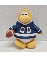 Disney Club Penguin American Football Player Blue Jersey Plush 6.5&quot; - $62.19 CAD