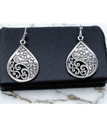 Vintage Boho Silver Dangle Earrings | 1.5” Fashion Jewelry | Bohemian Chic - $18.04 CAD