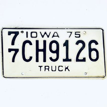 1975 United States Iowa Polk County Truck License Plate 77 CH9126 - $18.80