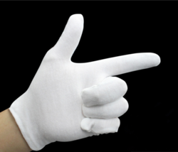 24 Pairs 100% White Cotton Inspection Gloves Parade Mittens Work Safety Gloves - £15.75 GBP+
