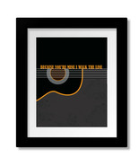 I Walk the Line by Johnny Cash Song - Lyric Inspired Art Print, Canvas P... - $19.00+