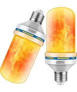 AIZHIWENG Flame Light Bulb (2 Pack) | LED Flame Effect Light Bulbs with ... - £13.16 GBP