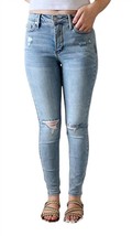 Judy Blue mid rise tummy control distressed jeans in Light Wash - $51.00