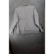 No Boundaries Womens Pullover Jacket Gray Yellow Nope 1/2 Zip Mock Neck XXL - $13.14