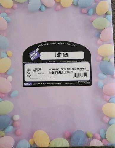 Two (2) Packs ~ Stationery ~ 75 Sheets ~ Rainbows ~ Pastel Eggs ~ NIP Item image 3
