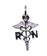 RN Nurse Symbol Pendant Minimalist Dainty Charm for Necklace or Bracelet... - £9.21 GBP
