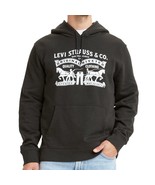 Levi&#39;s Authentic Graphic Hooded Sweatshirt Black Men&#39;s Sz L-XL NWT - $30.26