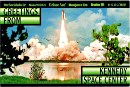 Postcard Florida Kennedy Space Center Blast Off Many Languages NASA Phot... - £3.95 GBP