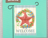 Rain or Shine &quot;Welcome&quot; Red Star Reef Garden Porch Flag 1.04-ft W x 1.5-ft - $8.00