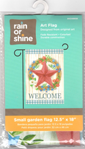 Rain or Shine &quot;Welcome&quot; Red Star Reef Garden Porch Flag 1.04-ft W x 1.5-ft - £6.33 GBP
