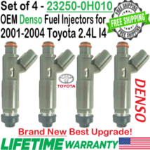 NEW OEM Denso x4 Best Upgrade Fuel Injectors for 2002-2004 Toyota Camry 2.4L I4 - £198.33 GBP