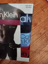 Calvin Klein Microfiber Boxer Briefs Men L 36-38 Blue Red Variety Waistb... - £17.88 GBP