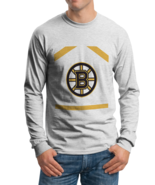 Boston Bruins High-Quality White Cotton Sweatshirt for Men - £24.83 GBP
