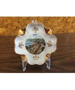 Vintage Limoges France City *NICE* White Porcelain Painted Ashtray 22K G... - $35.27 CAD
