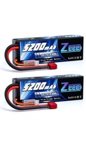 2x Zeee 7.4V 50C 5200mAh 2S LiPo Battery T Plug Hardcase for RC Car Truc... - $24.74