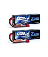 2x Zeee 7.4V 50C 5200mAh 2S LiPo Battery T Plug Hardcase for RC Car Truc... - $24.74