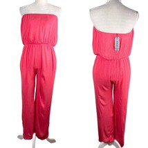 Exist Jumpsuit Coral Strapless Lightweight Pockets Large New - £22.85 GBP