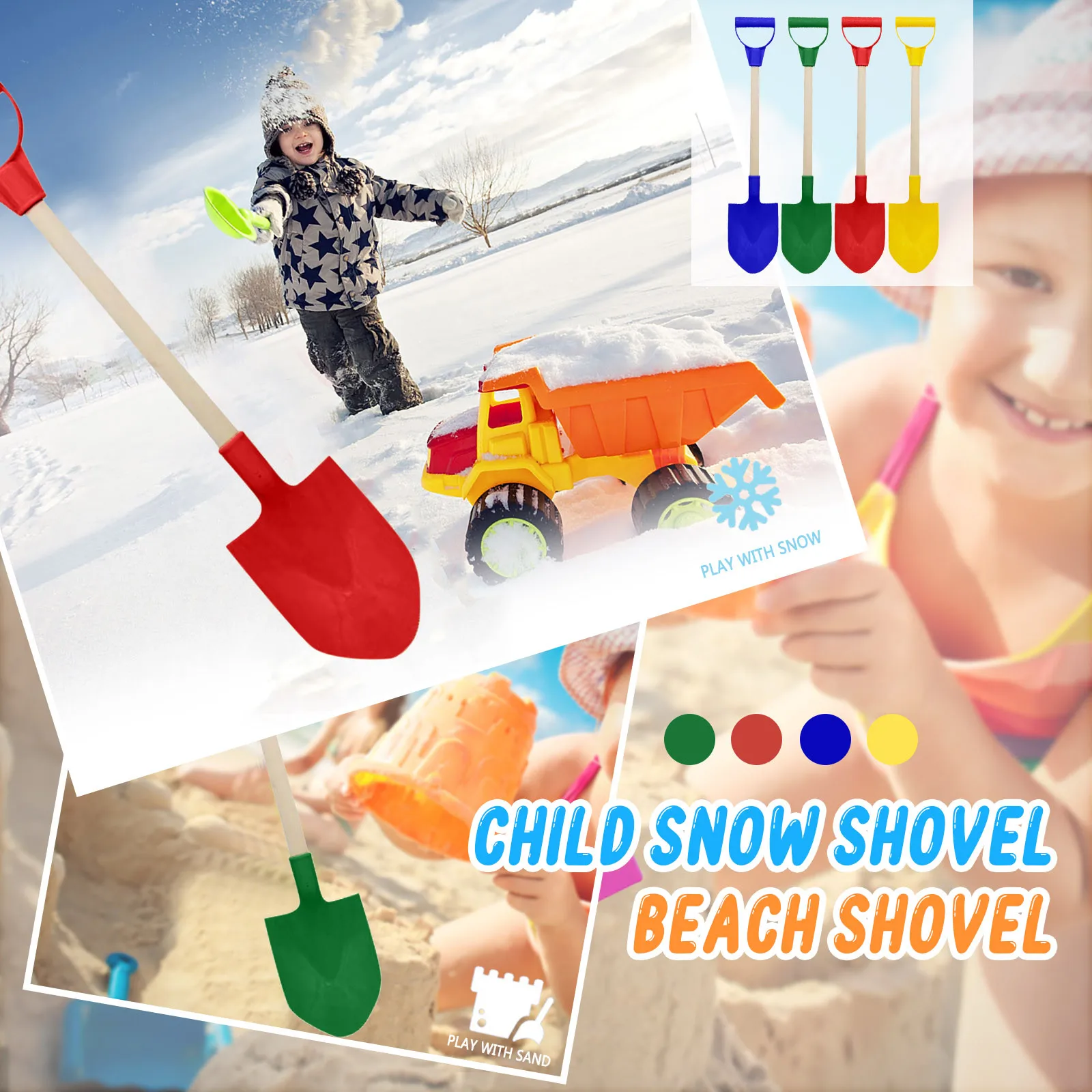 4pcs Children Beach Baby Toys Slicone Summer Digging Sand Tool With Shovel Water - £13.66 GBP+