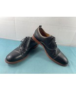 Johnston &amp; Murphy Oxford Men 9 M Clayton Derby Shoes Black Leather Cap t... - $47.24 CAD