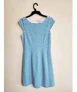 Lilly Pulitzer Briella White/Blue Stripped Cap Sleeve Stretch Dress Size... - $499.99 MXN