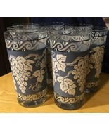 Midcentury Blue White Jasperware Hazel Atlas Tumblers - $51.29 CAD