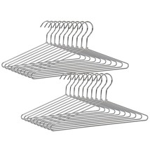 Solid Heavy Duty Metal Shirt Coat Hangers, Stainless Steel Clothes Hanger With P - £33.99 GBP