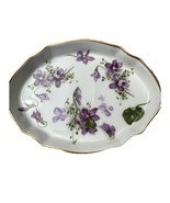 SPODE Victorian Violets Bone China Small Floral Tray Trinket Dish White/... - $23.01