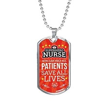 Express Your Love Gifts Mighty Nurse Nursing Necklace Stainless Steel or 18k Gol - $54.40