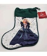 Vtg 1995 Hallmark Barbie Holiday Christmas Stocking Hallmark Green New w... - €11,16 EUR