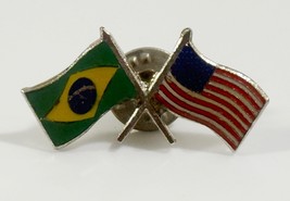 USA American Brazil Country Friendship Flag Bike Motorcycle Hat Cap lape... - $1.86