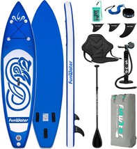 Funwater Inflatable Ultra-Light Stand Up Paddle Board For All Skill Levels With - £184.43 GBP