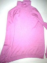 New Womens Ralph Lauren Pink Light Purple Silk Cotton Sweater Turtleneck L NWT  - £157.17 GBP