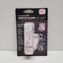 Securebrite Lipstick Alarm LED Light Keychain White Gray Marble Design - £9.83 GBP