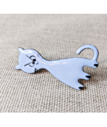 Vintage Enameled Grumpy Cat Brooch - $629.98 MXN