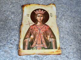 Orthodox Christian Icon of Saint Barbara, Great Martyr Barbara, Sveta Va... - $13.00