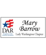 DAR WHITE GOLD OR SILVER PERSONALIZED NAME BADGE W/ PIN - $25.92 CAD