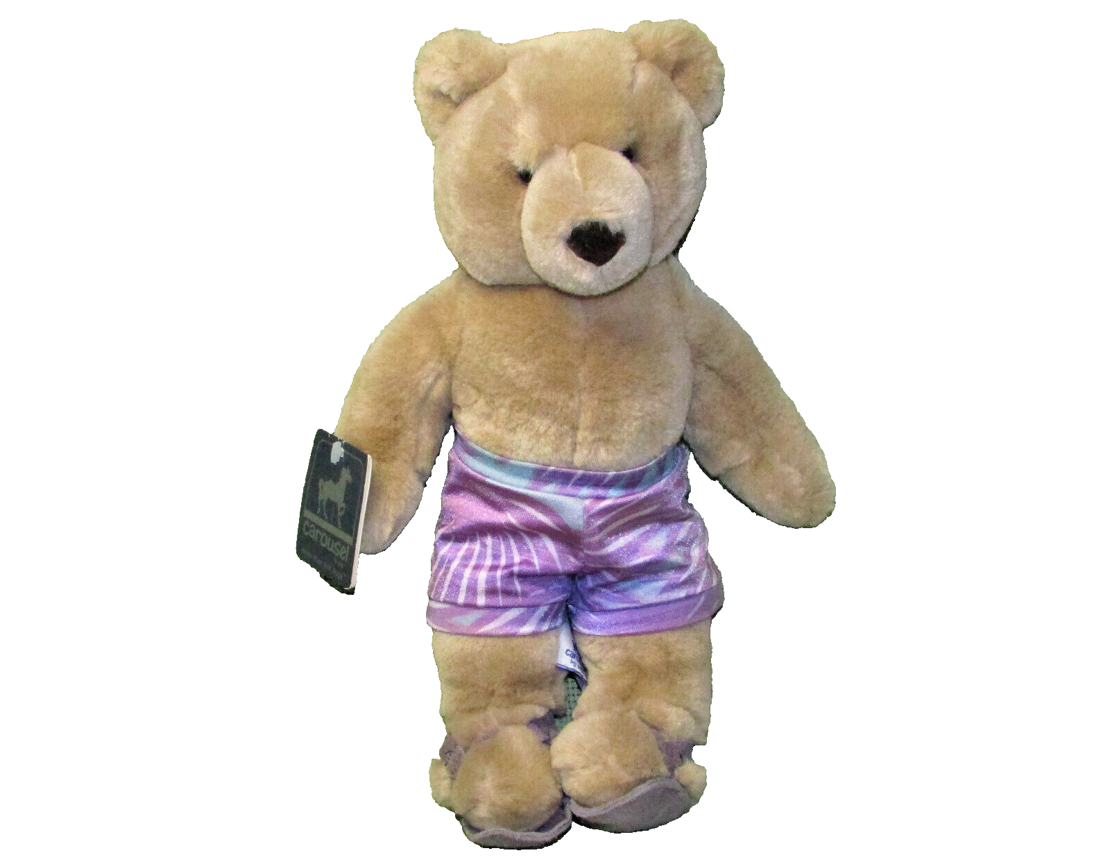 1985 CAROUSEL by GUY TEDDY FRANKIE BEAR 13" WITH HANG TAG SANDALS SHORTS VINTAGE - $26.10