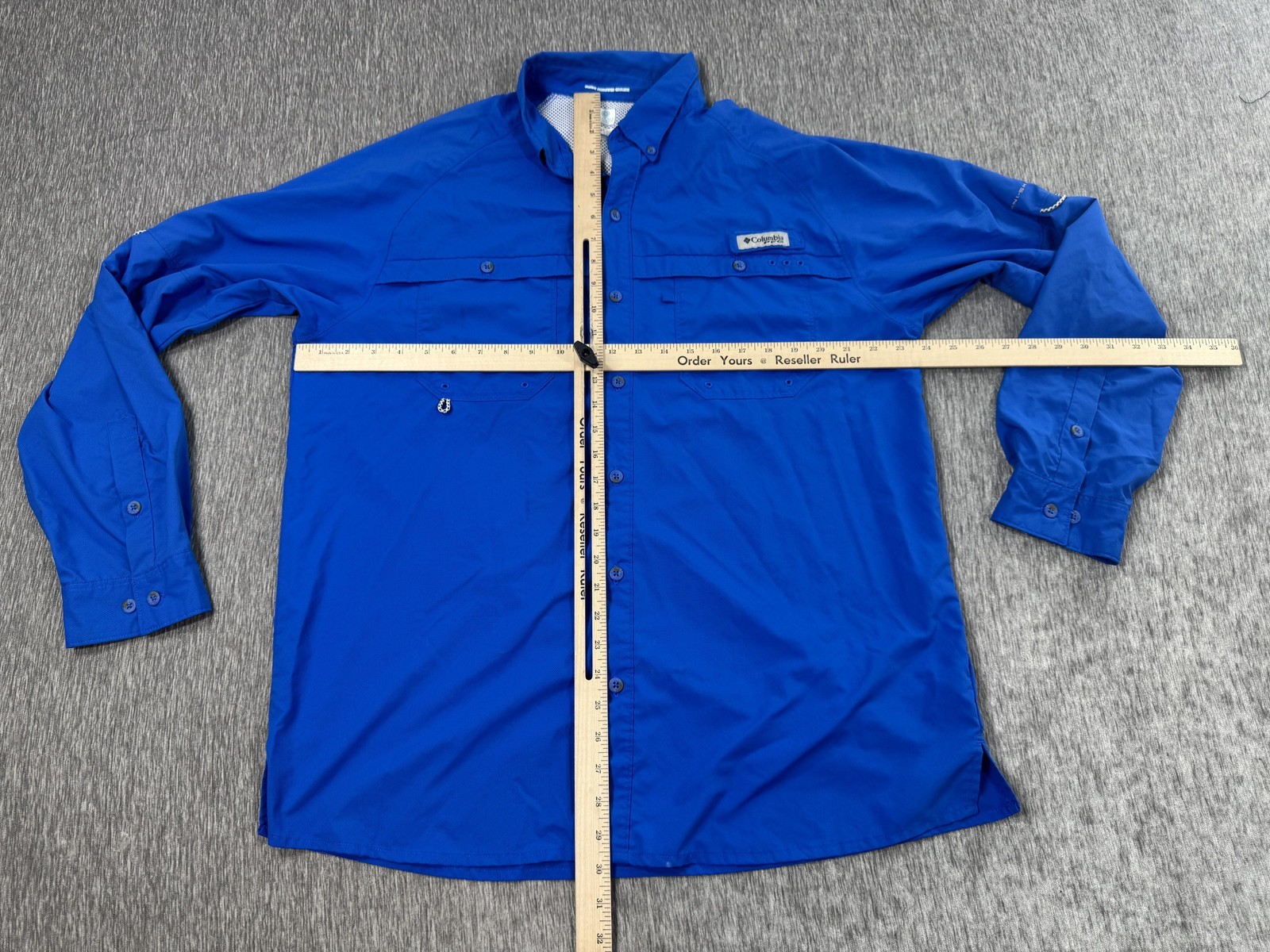 Columbia PFG Shirt Mens Large Blue Long Sleeve Omni-Freeze Zero Fishing Vented Item image 7